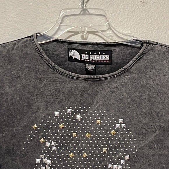 HALLOWEEN SKULL SIVER EMBELLISHMENT SHIRT - Picture 3 of 5